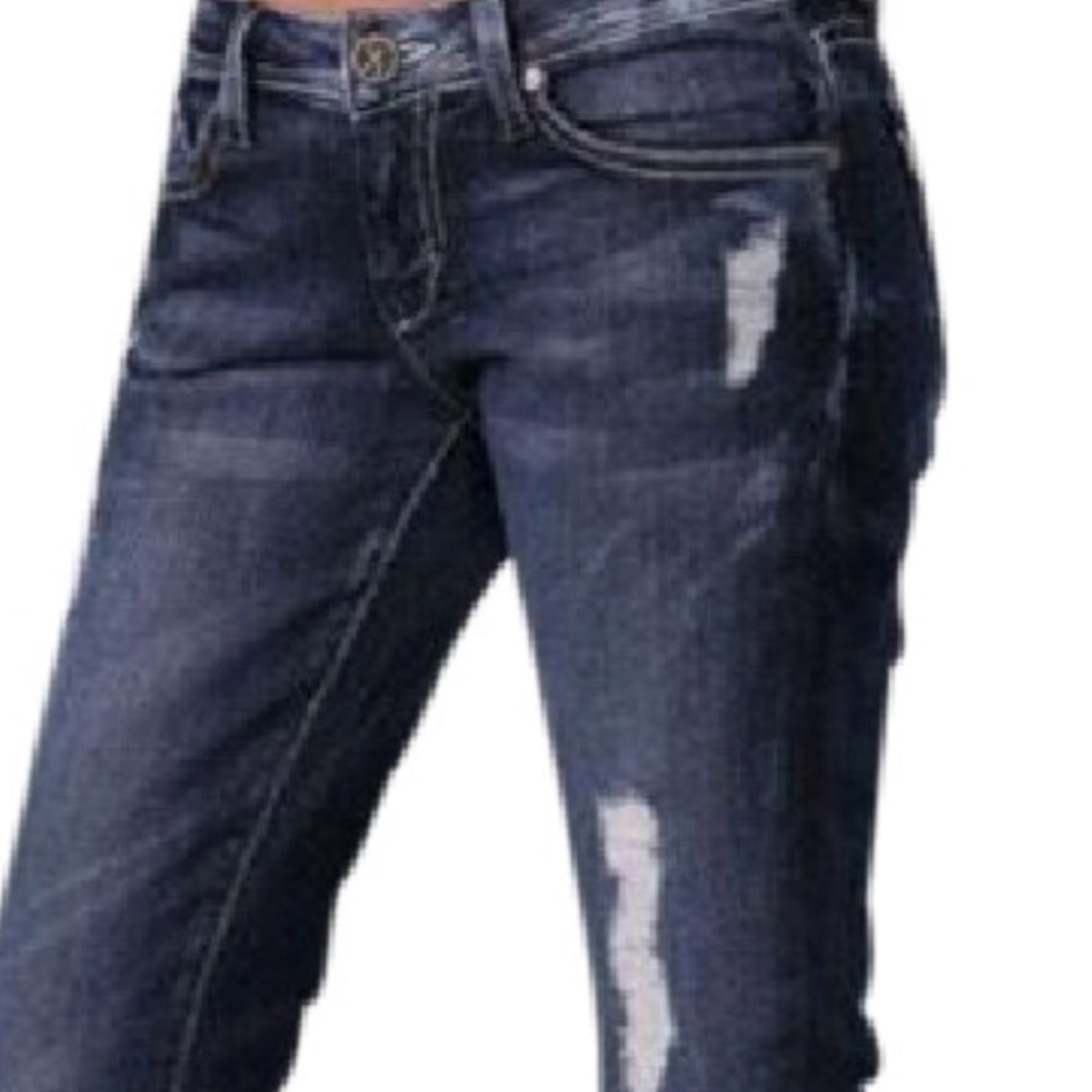 Dylan George Distressed Lucy Low Rise ZipSkinny